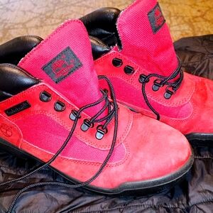 Timberland Red Hiking Boots